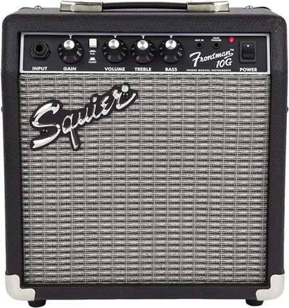 Fender Squier Stratocaster - Sunburst Bundle with Frontman 10G Amp, Gig Bag, Instrument Cable, Tuner, Strap, Picks, Fender Play Online Lessons, Instructional Book, and Austin Bazaar Instructional DVD