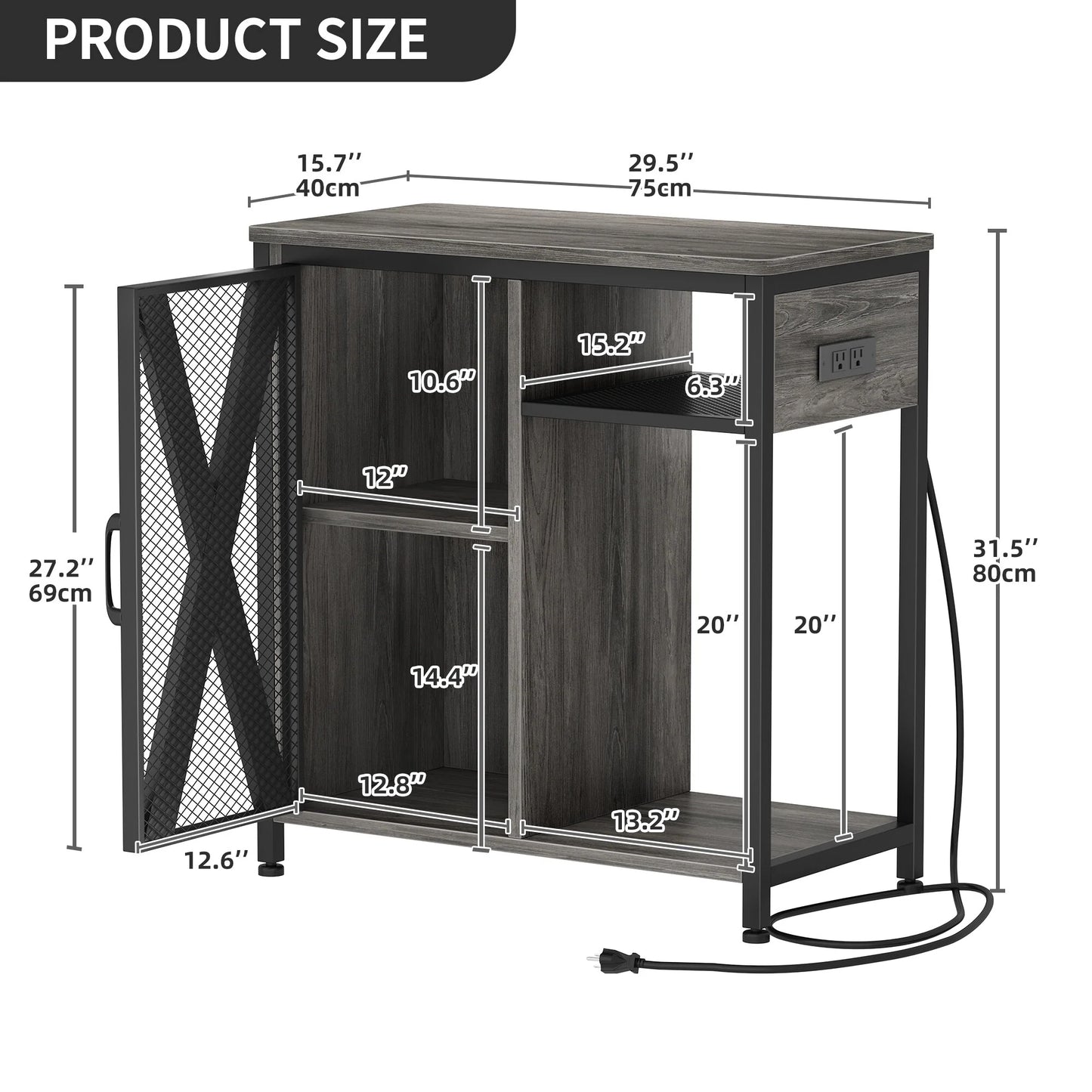 Moasis Aquarium Stand with Power Outlets and 7 Color RGB Light,Fish Tank Stand with Storage Cabinet