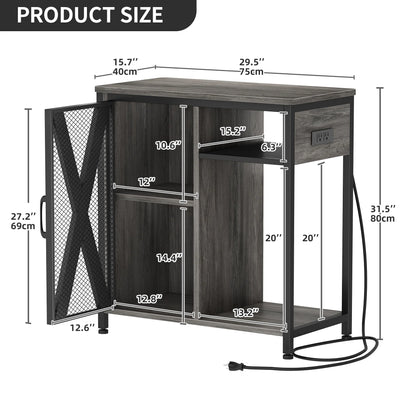 Moasis Aquarium Stand with Power Outlets and 7 Color RGB Light,Fish Tank Stand with Storage Cabinet