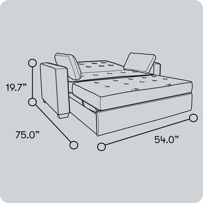 Serta Monroe Full Size Convertible Sleeper Sofa with Cushions