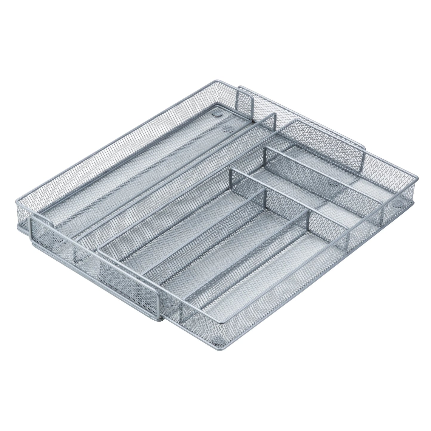 Honey-Can-Do Silver Steel 7-Compartment Expandable Drawer Organizer