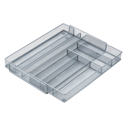 Honey-Can-Do Silver Steel 7-Compartment Expandable Drawer Organizer