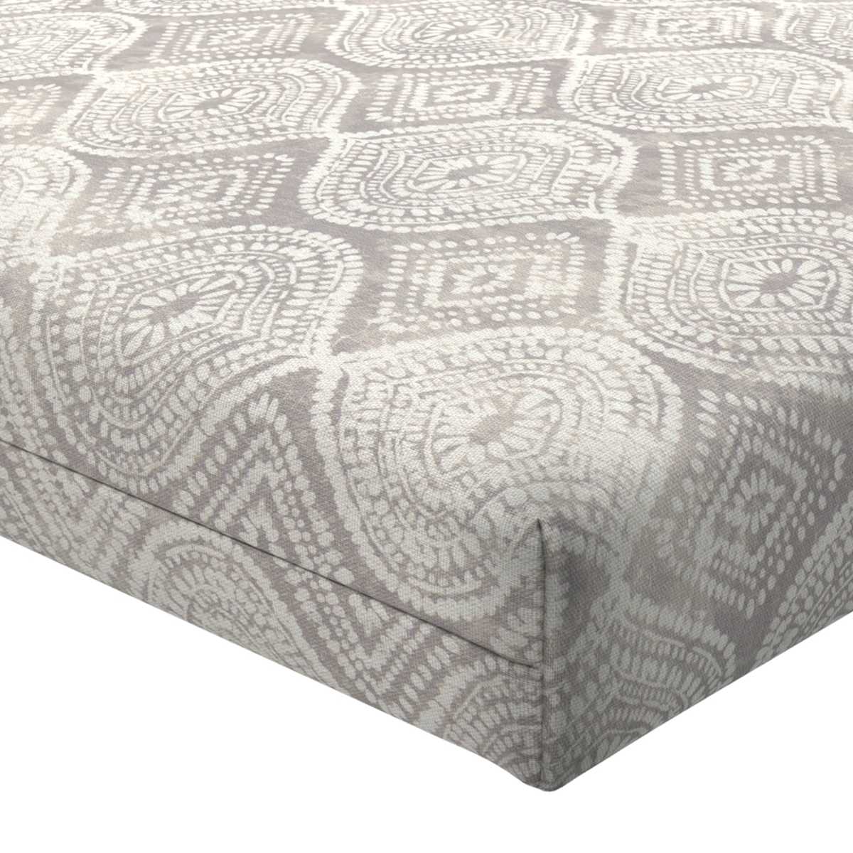 Grey Patna Geo Outdoor Square Seat Cushion