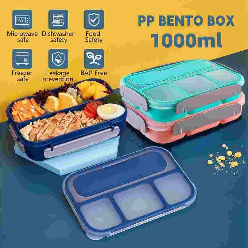 1L Bento Lunch Box with 4 Compartments