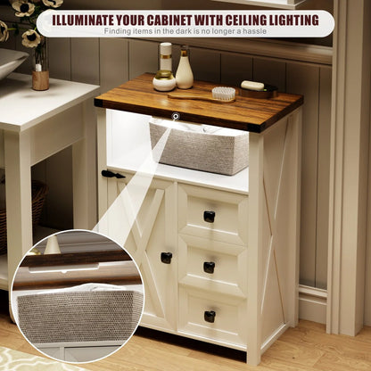 23.62"Accent Cabinet with drawers and storage - N/A