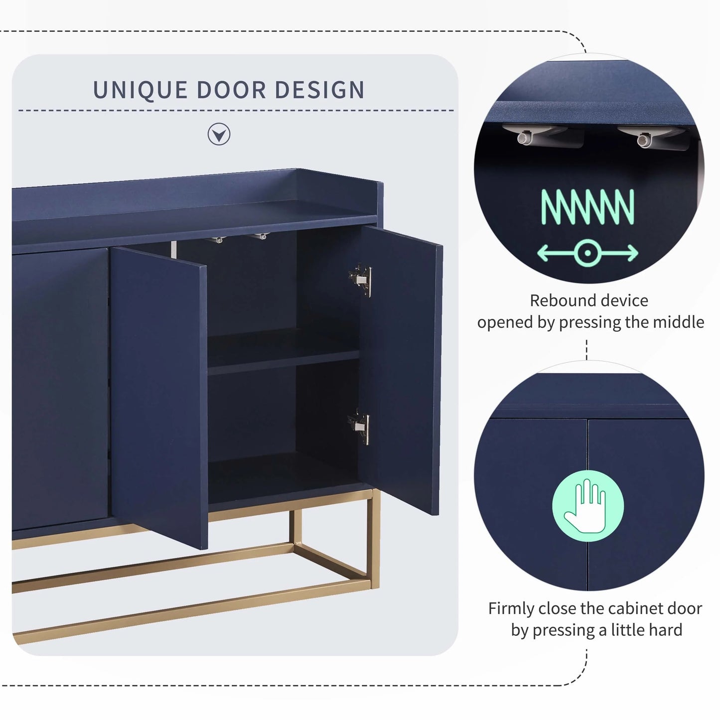 Modern Sideboard Elegant Buffet Cabinet with Large Storage