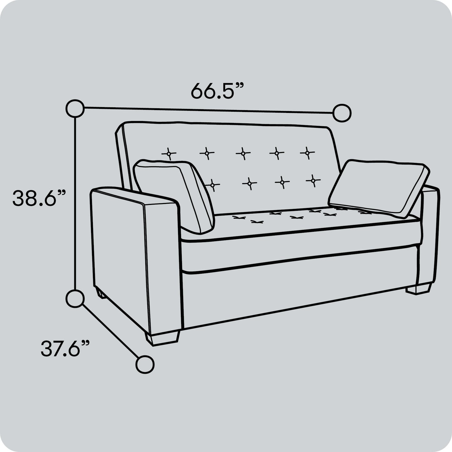 Serta Monroe Full Size Convertible Sleeper Sofa with Cushions