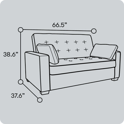 Serta Monroe Full Size Convertible Sleeper Sofa with Cushions