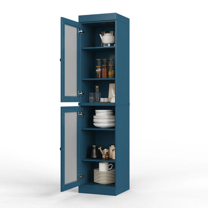 100% Solid Wood 16.5" Kitchen Pantry Cabinet with Doors by Palace Imports
