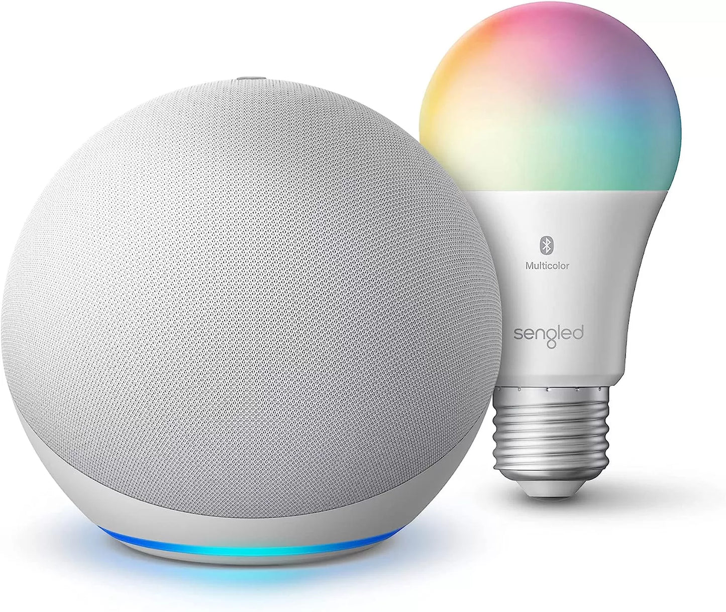 Echo (4th Gen) | With premium sound, smart home hub, and Alexa | Glacier White