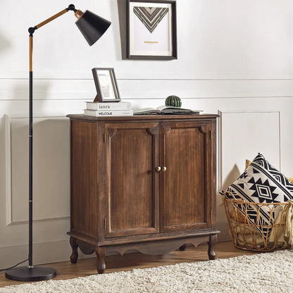 Pallantium 34"Tall-2 Door Farmhouse Style Accent Cabinet by HULALA HOME