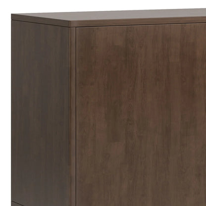 WYNDENHALL Pearson SOLID HARDWOOD 60 inch Wide Mid Century Design Sideboard Buffet in Walnut Brown - 17"d x 60"w x 30"h