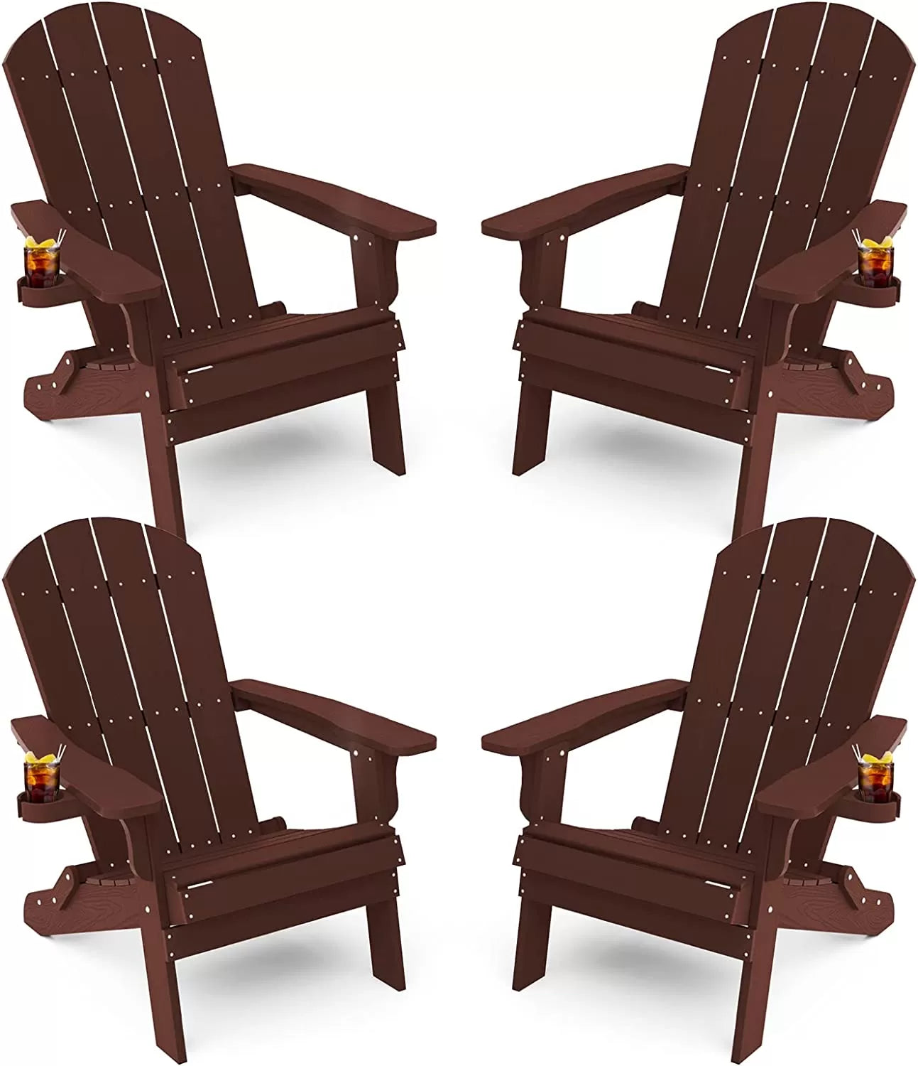 Adirondack Chair ,Patio Chairs 5 Steps Easy Installation,Widely Used in Outdoor, Fire Pit, Deck, Outside, Garden, Campfire Chairs