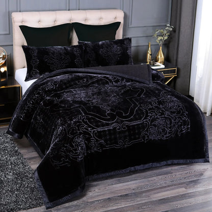 Fleece/ Sherpa Down Alternative 3-piece Comforter Set