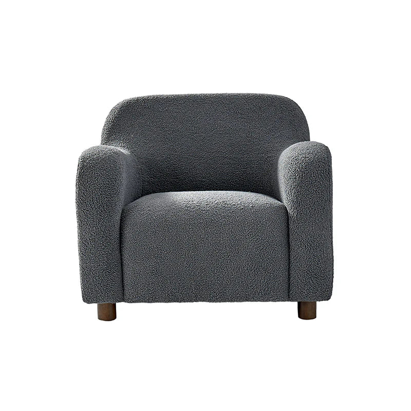 Heinrich 35" Wide Boucle Upholstered Armchair  with Solid Wood Legs