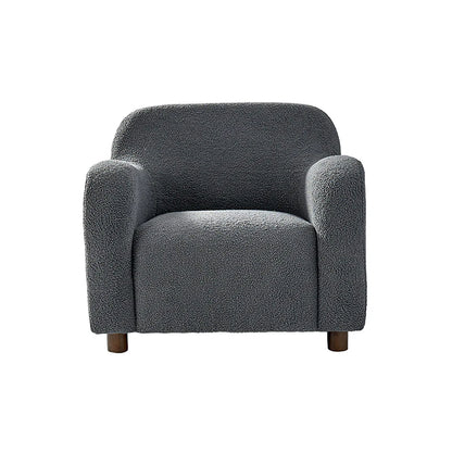 Heinrich 35" Wide Boucle Upholstered Armchair  with Solid Wood Legs