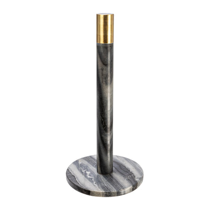 Marble Paper Towel Holder with Brass Accent Band