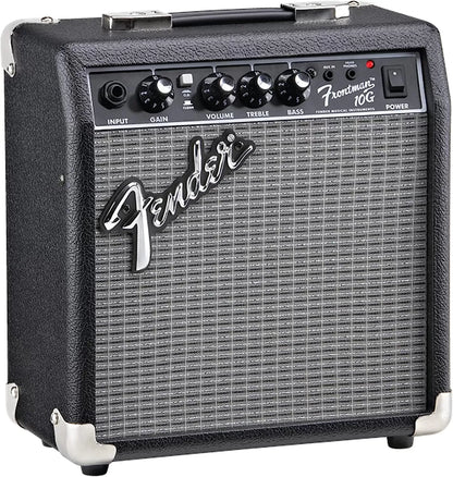 Fender Squier Stratocaster - Sunburst Bundle with Frontman 10G Amp, Gig Bag, Instrument Cable, Tuner, Strap, Picks, Fender Play Online Lessons, Instructional Book, and Austin Bazaar Instructional DVD