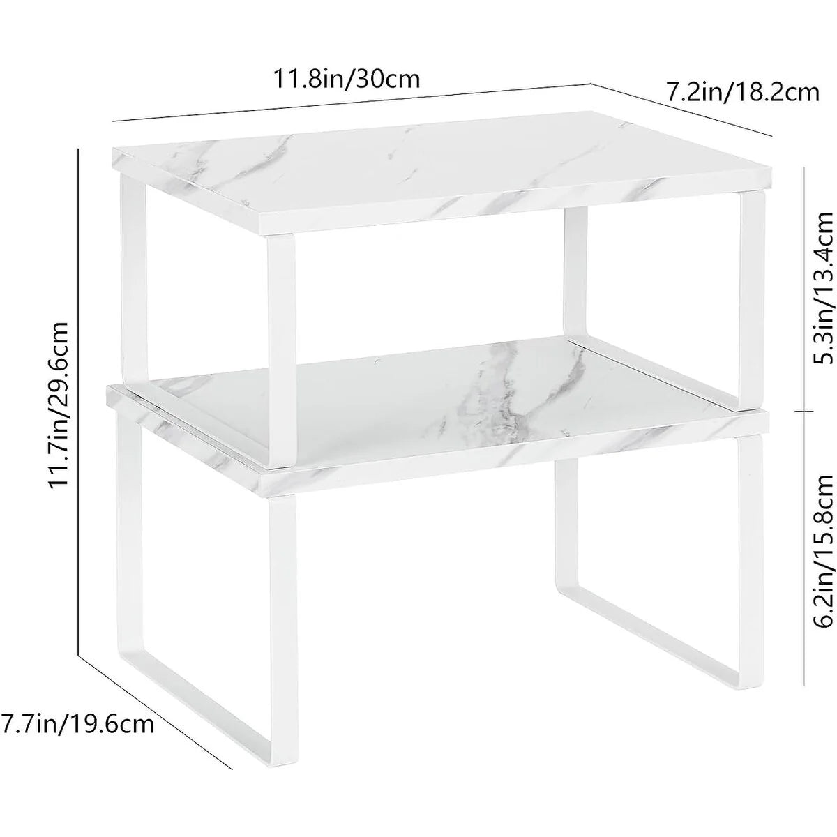 Stackable Kitchen Cabinet Shelves Organizer