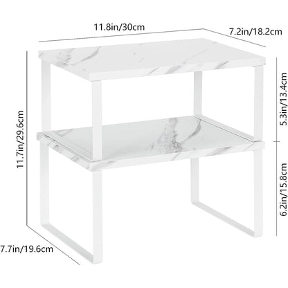 Stackable Kitchen Cabinet Shelves Organizer