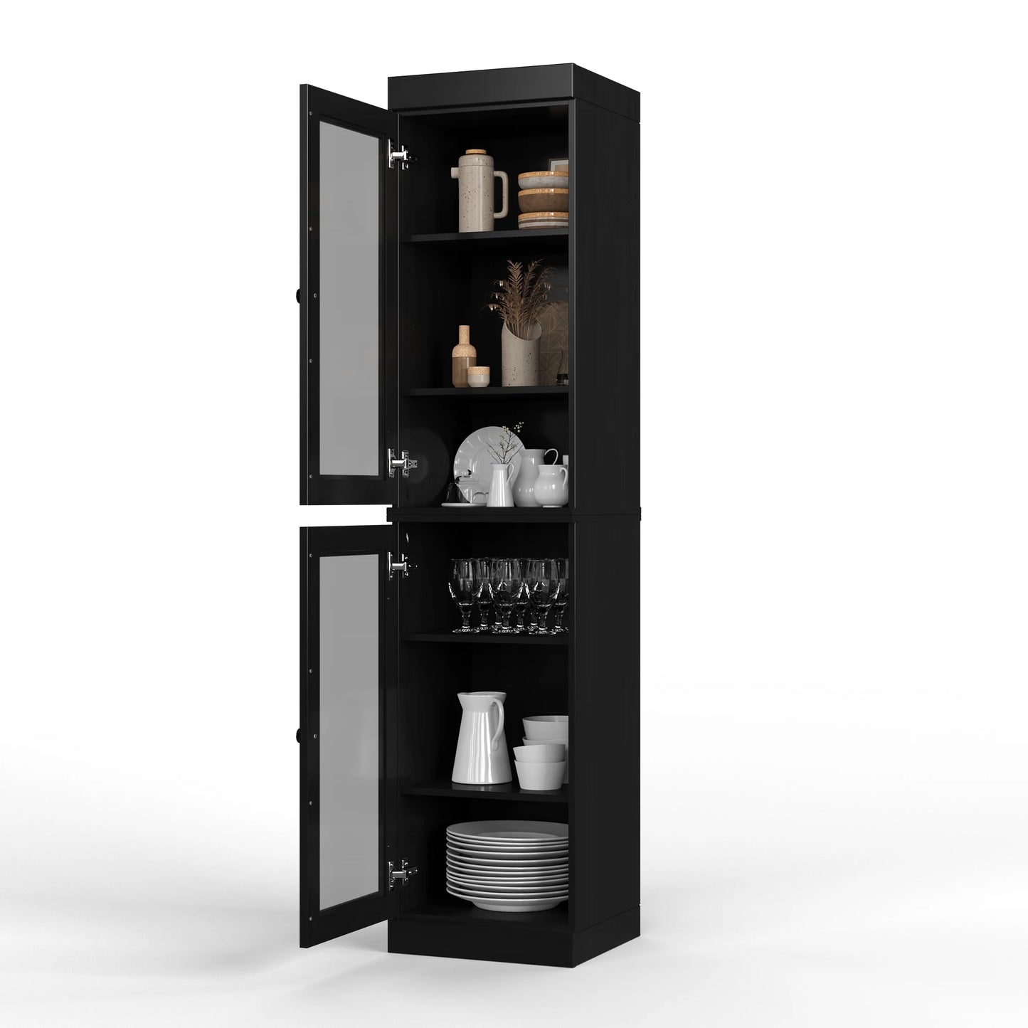 100% Solid Wood 16.5" Kitchen Pantry Cabinet with Doors by Palace Imports