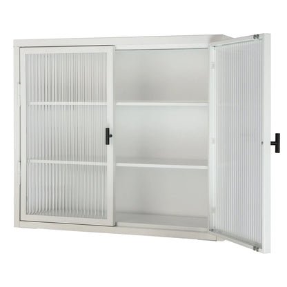 Retro Style Glass Door Wall Cabinet