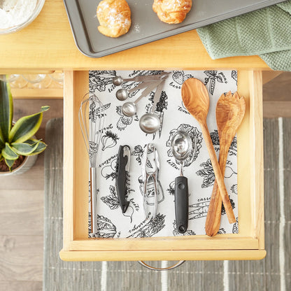 DII Nautical Blue Market Print Fridge Liner (Set of 6)