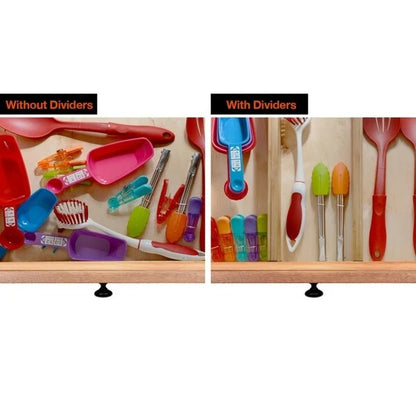 Bamboo Kitchen Drawer Organizer Bambusi Expandable Adjustable Divider