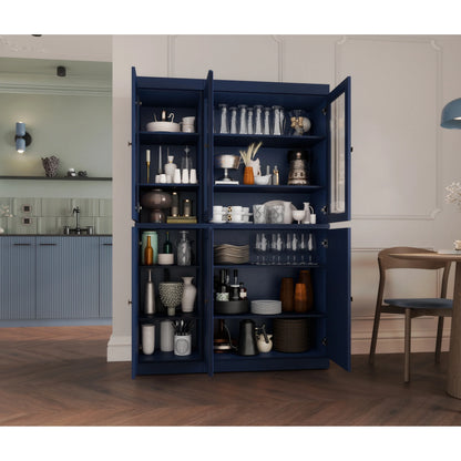 Palace Imports 100% Solid Wood 48.5" China Pantry Cabinet with Solid or Clear Glass Doors and Adjustable Shelves - 48.5" x 71.5"