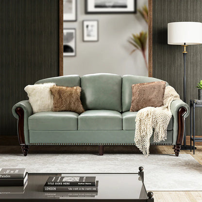 Christoph 84" Genuine Leather Sofa