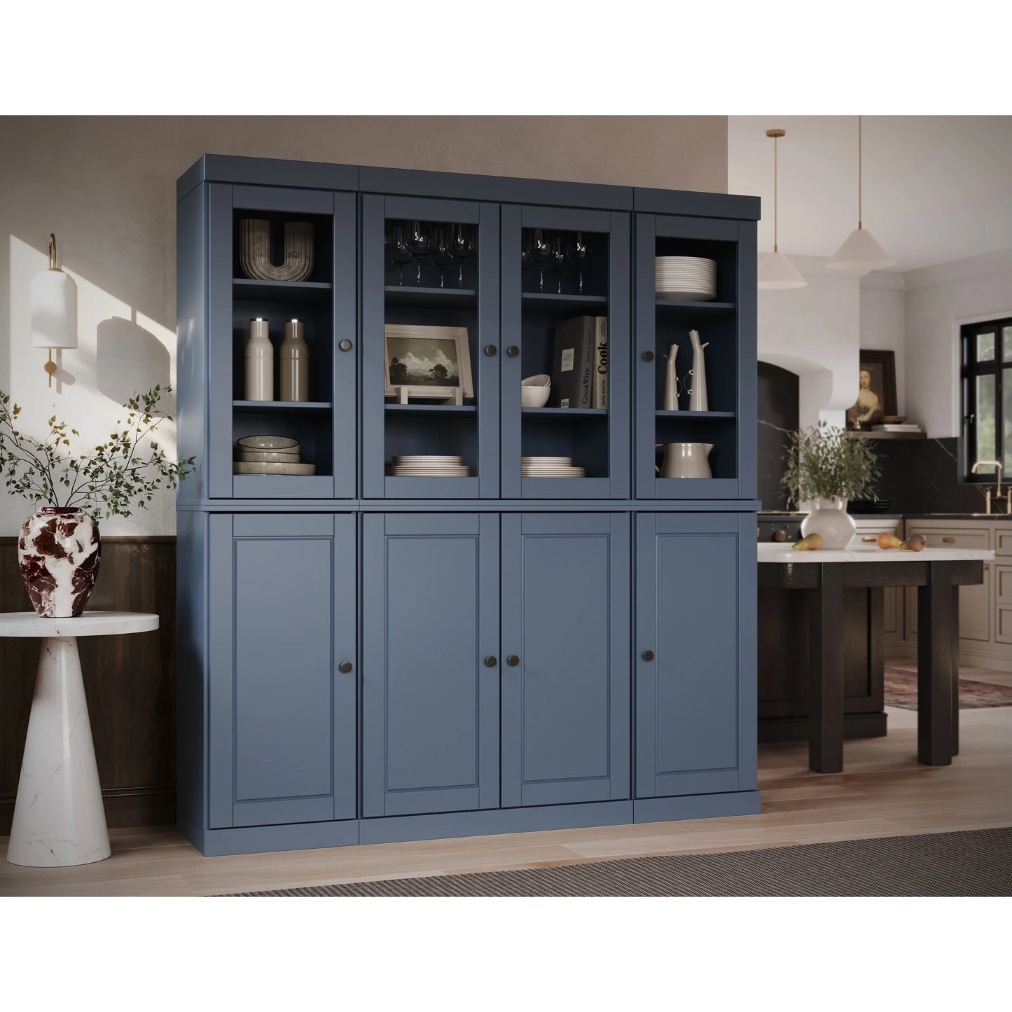 100% Solid Wood 65" Kitchen China Pantry Buffet by Palace Imports - 65" x 71.5"