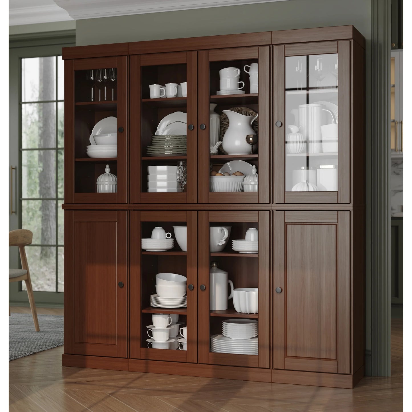 100% Solid Wood 65" Kitchen China Pantry Buffet by Palace Imports - 65" x 71.5"