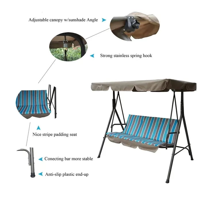 Otterburn Patio Porch Swing with Stand