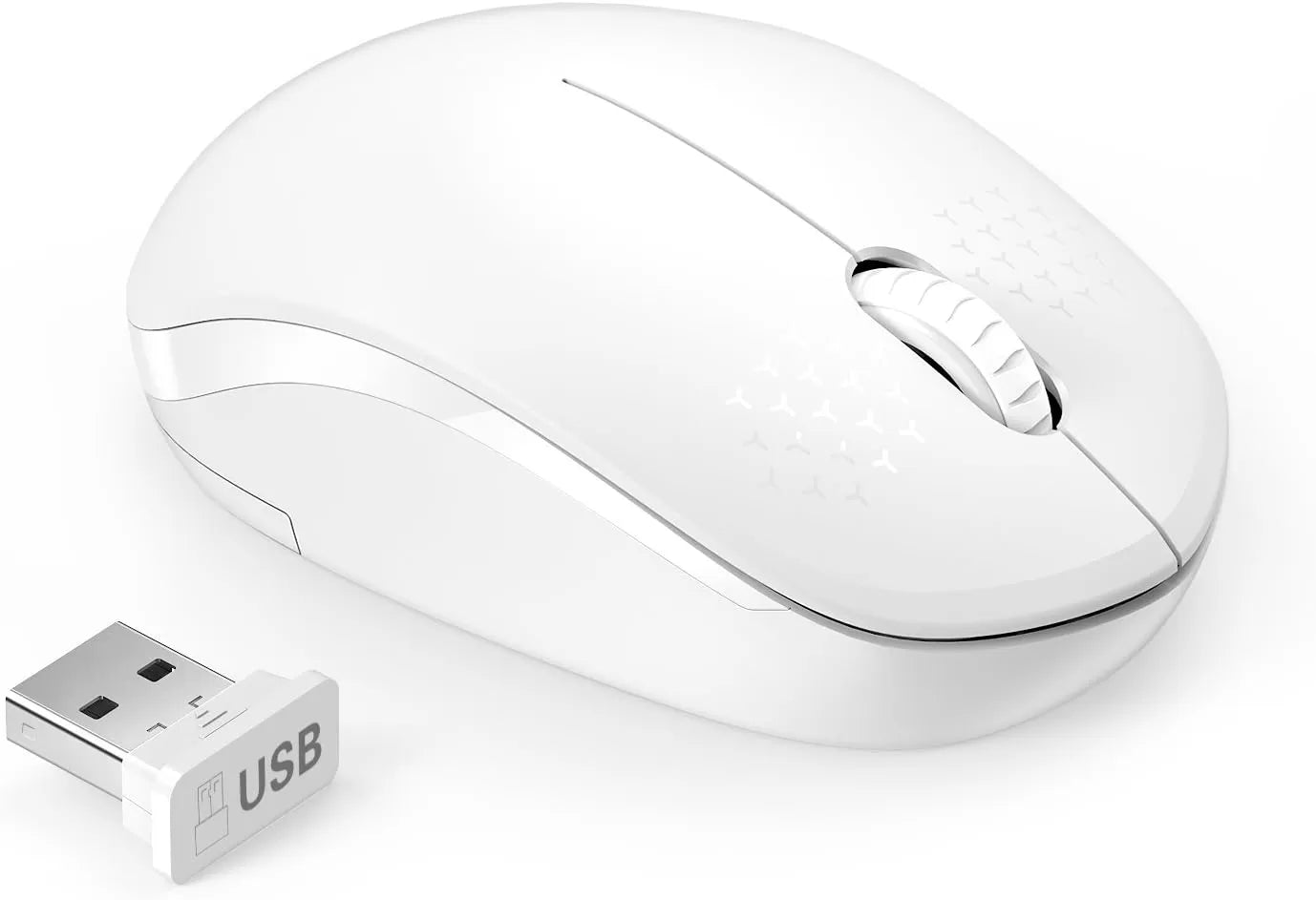 seenda Wireless Mouse, 2.4G Noiseless Mouse with USB Receiver - Portable Computer Mice for PC, Tablet, Laptop with Windows System - Mint Green
