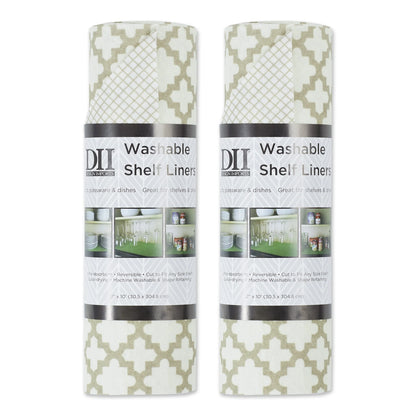 DII Grey Lattice Shelf Liner (Set of 2)
