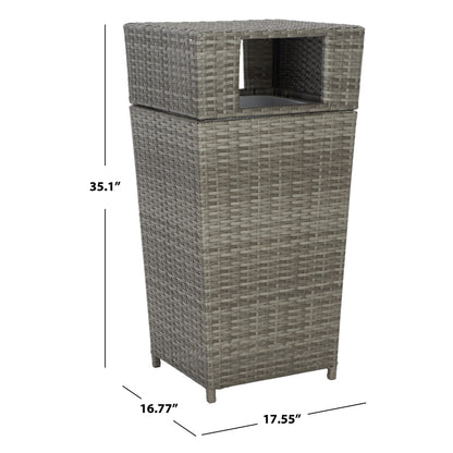 SAFAVIEH Outdoor Jennie Trash Bin (Fully Assembled)