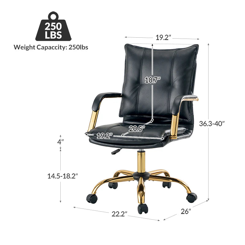 Michele Vegan Leather Task Accent Chair