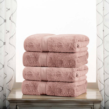 Superior Egyptian Cotton Pile Heavyweight Bath Towel Set of 4