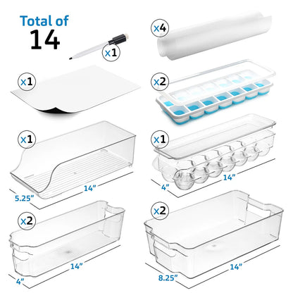 StorageBud Stackable Fridge Organizer Bins
