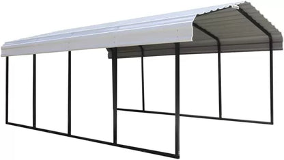 20′ x 20′, Eggshell Carports,Carport with Galvanized Steel Roof Panels