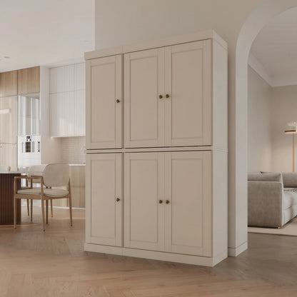 Palace Imports 100% Solid Wood 48.5" China Pantry Cabinet with Solid or Clear Glass Doors and Adjustable Shelves - 48.5" x 71.5"