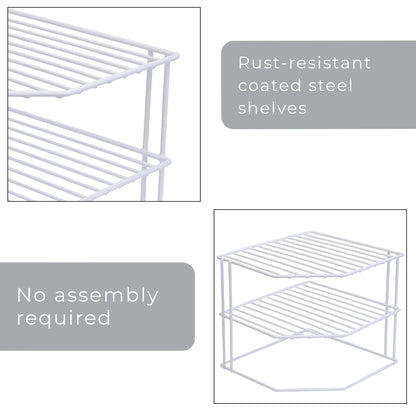 Smart Design 3-Tier Kitchen Corner Shelf Rack