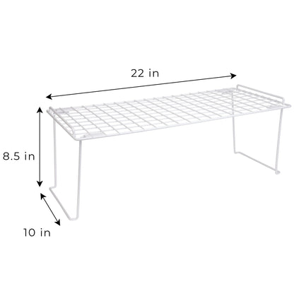 Smart Design Stacking Cabinet Shelf Rack - Extra Large 22 x 10 inch