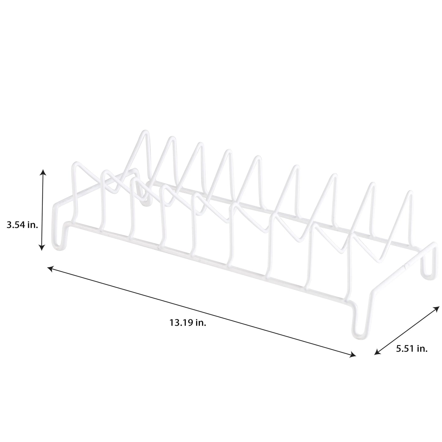 Kitchen Details Lid Organizer in White - 13.98" x 6.69" x 5.51"