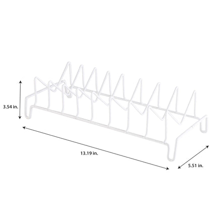 Kitchen Details Lid Organizer in White - 13.98" x 6.69" x 5.51"