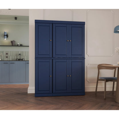 Palace Imports 100% Solid Wood 48.5" China Pantry Cabinet with Solid or Clear Glass Doors and Adjustable Shelves - 48.5" x 71.5"