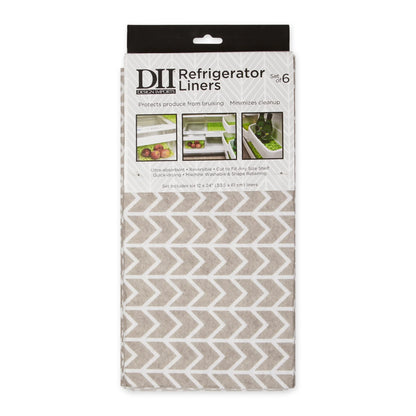 DII Nautical Blue Market Print Fridge Liner (Set of 6)