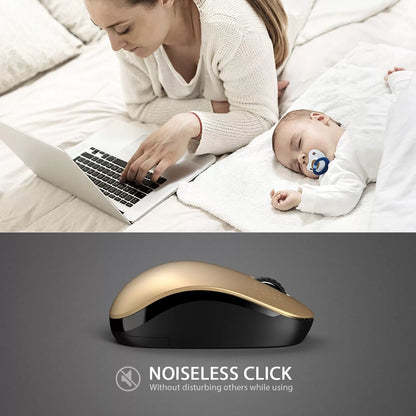 seenda Wireless Mouse, 2.4G Noiseless Mouse with USB Receiver - Portable Computer Mice for PC, Tablet, Laptop with Windows System - Mint Green