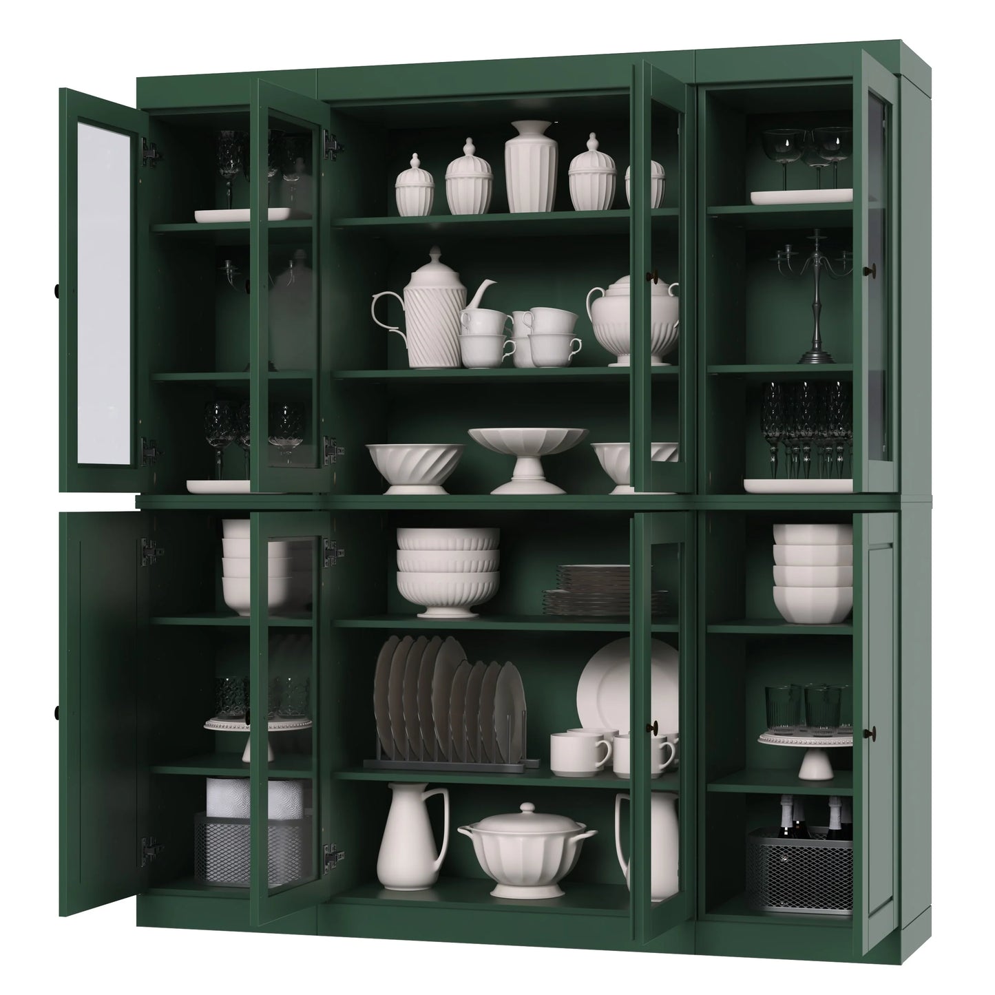100% Solid Wood 65" Kitchen China Pantry Buffet by Palace Imports - 65" x 71.5"