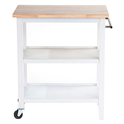 White Wooden Kitchen Cart